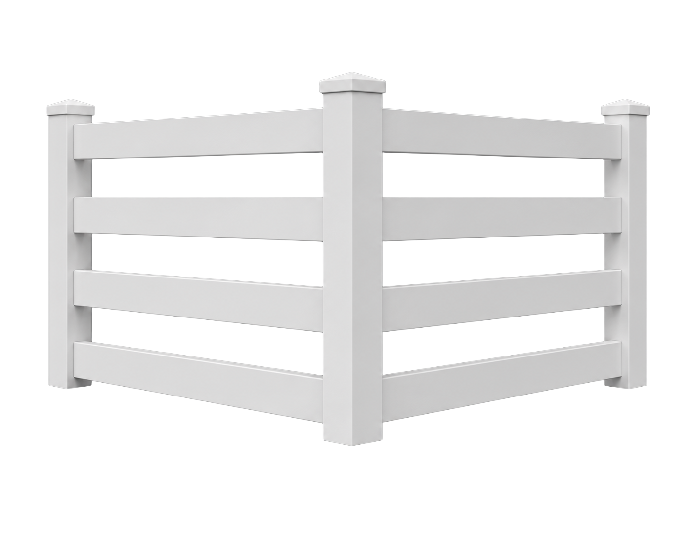 Four Rail vinyl fence style