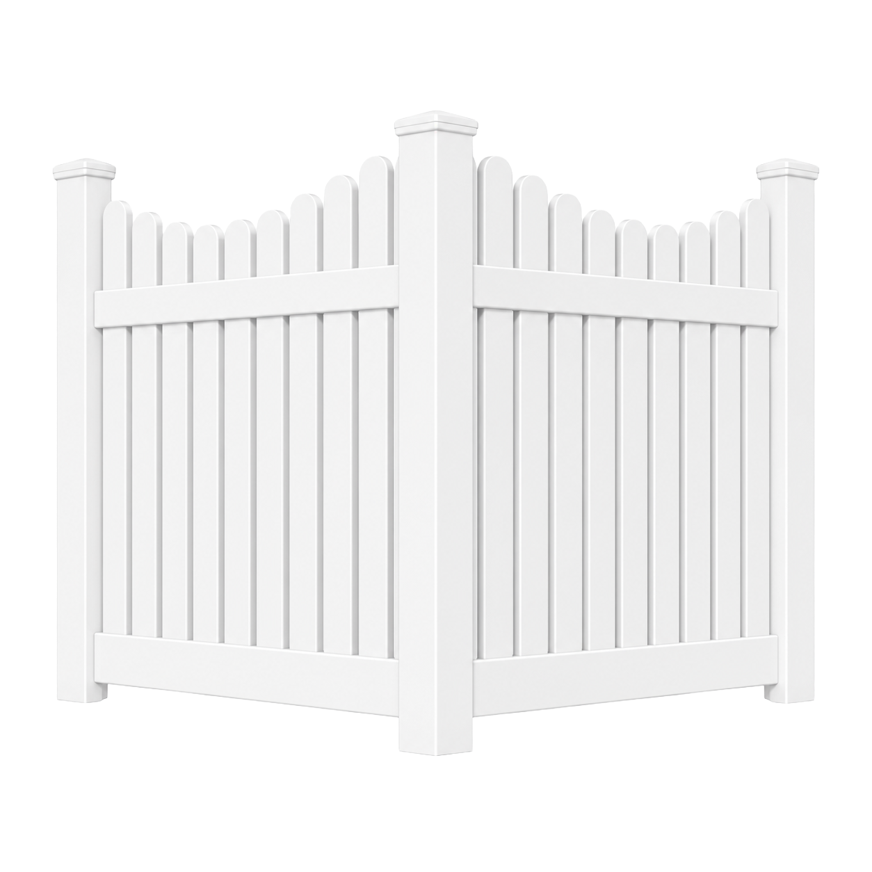 Scalloped Melrose vinyl fence style