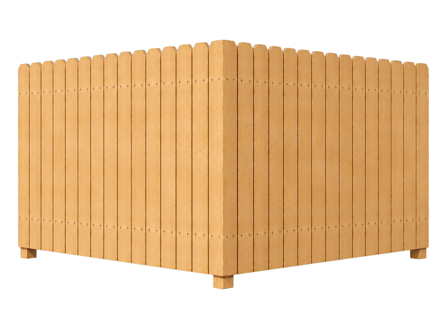 Wood privacy fence