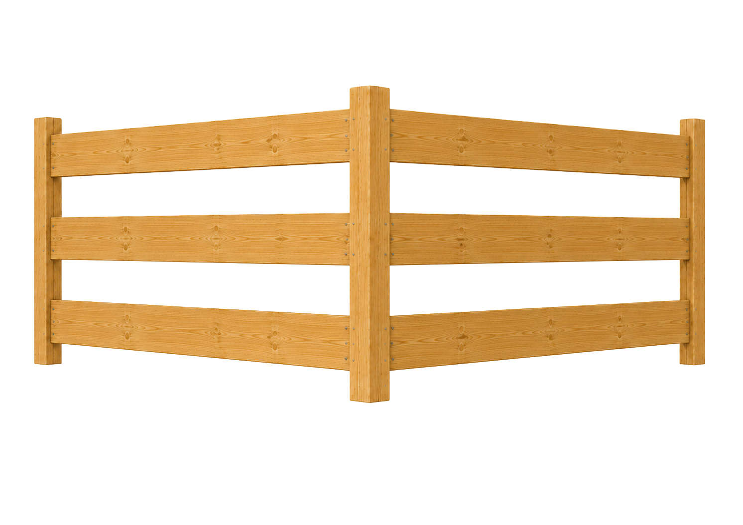 Three Board wood fence style